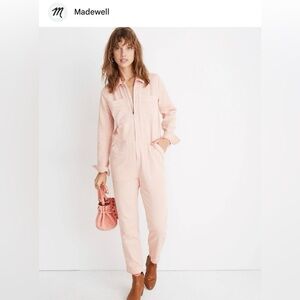 Madewell Blush Zip-Up Jumpsuit